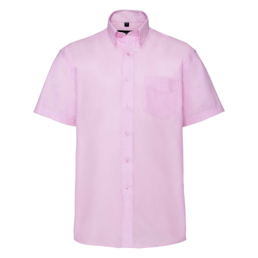 RUSSELL Men's Short Sleeve Shirt EASY CARE OXFORD
