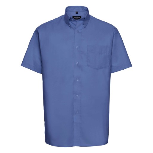 RUSSELL Men's Short Sleeve Shirt EASY CARE OXFORD