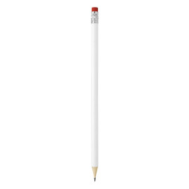 PIGMENT WHITE, wooden pencil hb with eraser, red