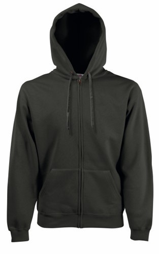 Fruit Of The Loom, Premium Hooded Sweat Jacket, Carbon, S