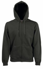 Fruit Of The Loom, Premium Hooded sweat jakna, ugljenasta, XL