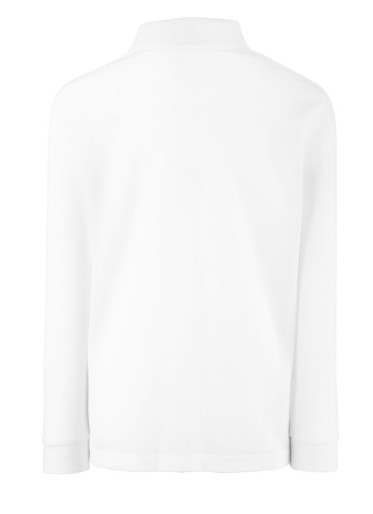 Fruit of the Loom, Kids 65/35 LS Polo, children's polo shirt, long sleeves, white, 7-8