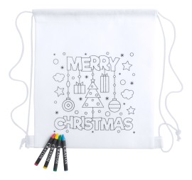 Kertran colouring drawstring bag, Merry Christmas
