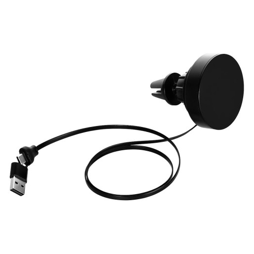 WADE, držač i bežični punjač mobilnih telefona za automobil, 15w, crni