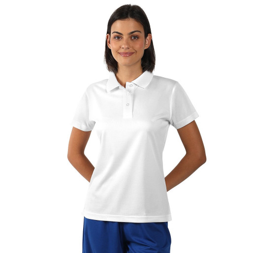 LACROSS LADY, women’s sports polo shirt, 130 g/m², white