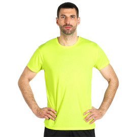 CROSSFIT, sports t-shirt, 100% polyester, neon yellow