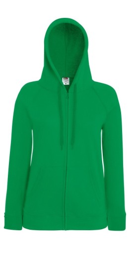 Fruit of the Loom, Ladies Lightweight Hooded Sweat Jacket, hooded sweatshirt, kelly green, L