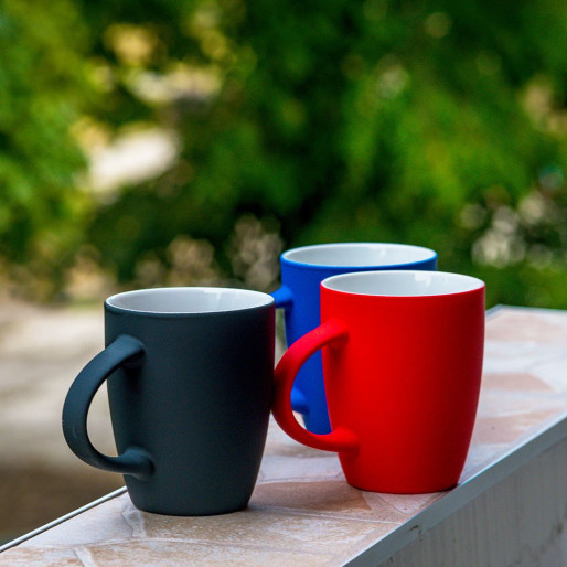 LUCIA SOFT, stoneware mug, 300 ml, red