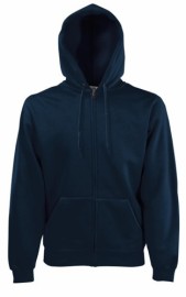 Fruit Of The Loom, Premium Hooded sweat jakna, tamno teget, 2XL