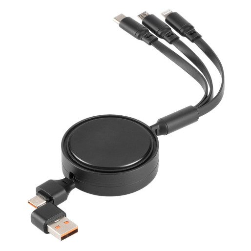 INDUCTOR 60W 6IN1, usb type-c kabl za punjenje i prenos podataka, 6 u 1, 60w, crni