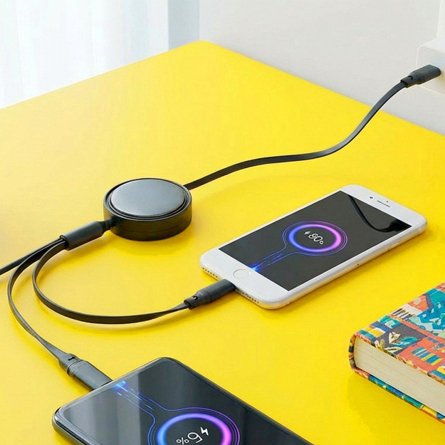 INDUCTOR 60W 6IN1, usb type-c kabl za punjenje i prenos podataka, 6 u 1, 60w, crni