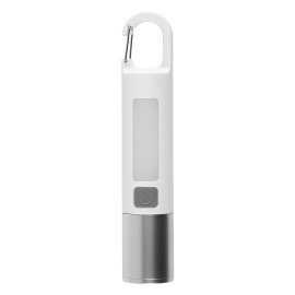 KLAUS, rechargeable flashlight with 1.200 mah battery capacity, white