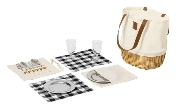 Laudan wicker picnic basket