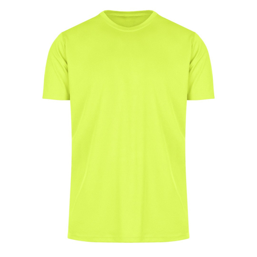 CROSSFIT, sports t-shirt, 100% polyester, neon yellow