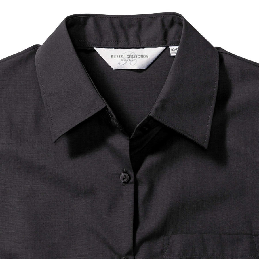 RUSSELL Women's Long Sleeved POLYCOTTON EASY CARE POPLIN Shirt