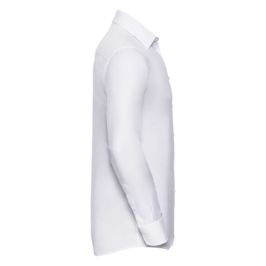 RUSSELL Men's Long Sleeve HERRINGBONE Shirt