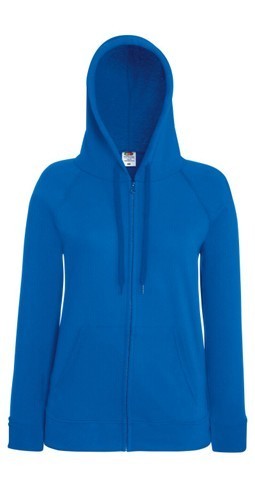 Fruit of the Loom, Ladies Lightweight Hooded Sweat Jacket, ženski duks sa kapuljačom,royal plava, , L