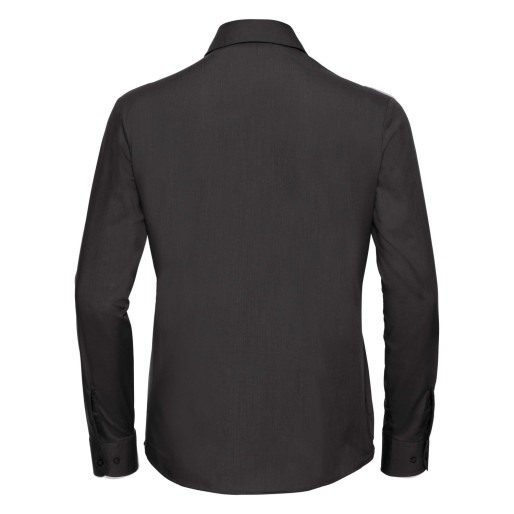 RUSSELL Women's Long Sleeved POLYCOTTON EASY CARE POPLIN Shirt