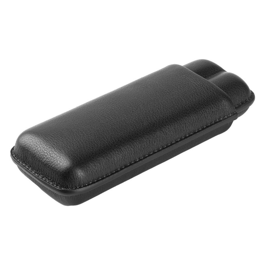 FIDEL, genuine leather cigar case black