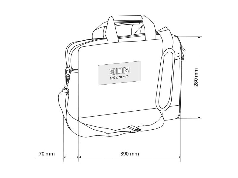 DENIM, konferencijska torba, crvena