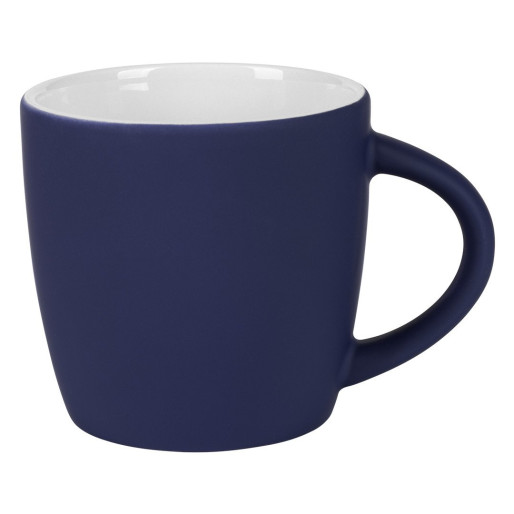 SOFT BERRY, ceramic mug with rubberized finish, 300 ml, blue