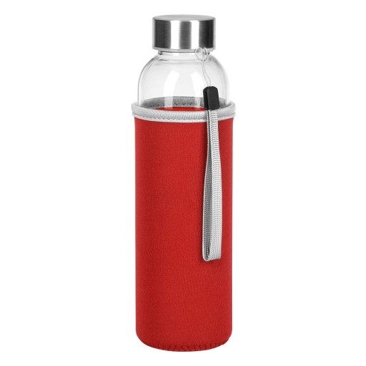 PRIMAVERA, sports bottle with neoprene pouch, 500 ml, red