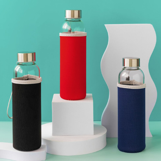 PRIMAVERA, sportska boca sa neopren navlakom, 500 ml, crvena