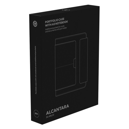 ALCANTARA, portfolio sa notesom a5, plavi