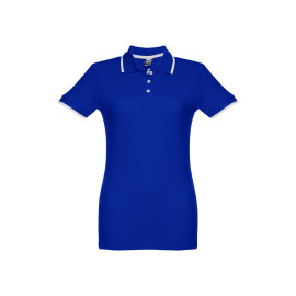 THC ROME WOMEN. Ženska slim polo majica , Rojal plava/bela