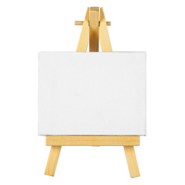 MICHELANGELO, mini easel and canvas, beige