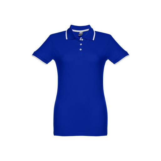 THC ROME WOMEN. Ženska slim polo majica , Rojal plava/bela