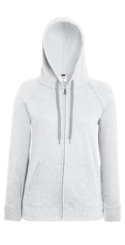 Fruit of the Loom, Ladies Lightweight Hooded Sweat Jacket, ženski duks sa kapuljačom,pepeljasto siva , M