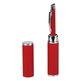 HARMONY SOFT, metal ball pen in metal gift tube, red