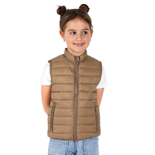 LIBERTY VEST KID, kid's bodywarmer, light brown