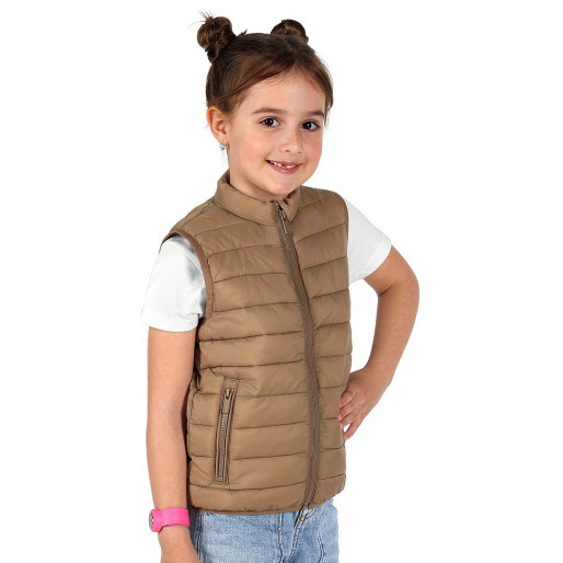 LIBERTY VEST KID, kid's bodywarmer, light brown