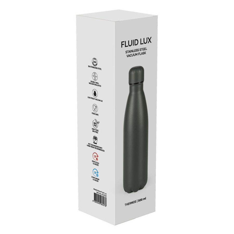 FLUID LUX, vacuum bottle, 500 ml, gray