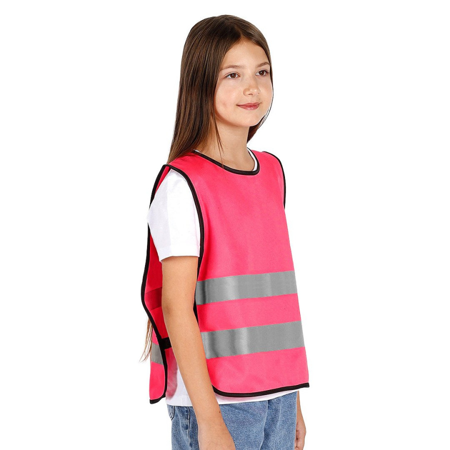 GLOW COLOR KID, kid's vest, neon pink