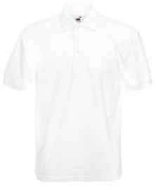 Fruit of the Loom, 65/35 Heavy Polo, men's polo shirt, white, 3XL