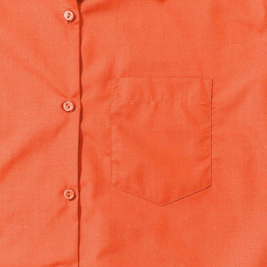 RUSSELL Women's Long Sleeved POLYCOTTON EASY CARE POPLIN Shirt