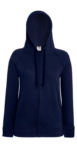 Fruit of the Loom, Ladies Lightweight Hooded Sweat, Jacket ženski duks sa kapuljačom, tamno teget, L