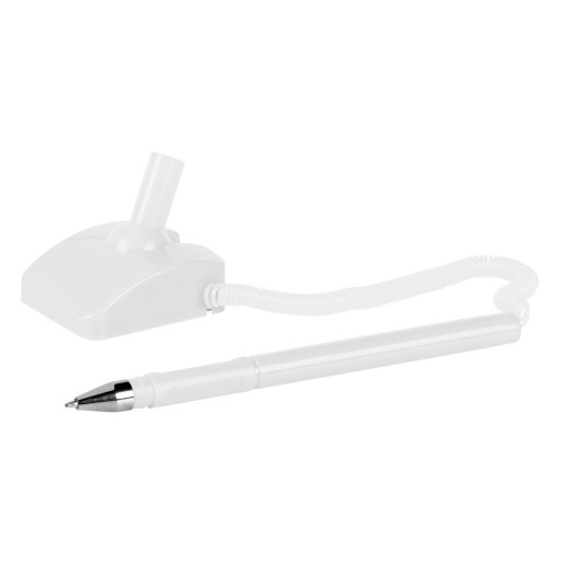 DESK AB, antibacterial plastic ball pen with stand, white