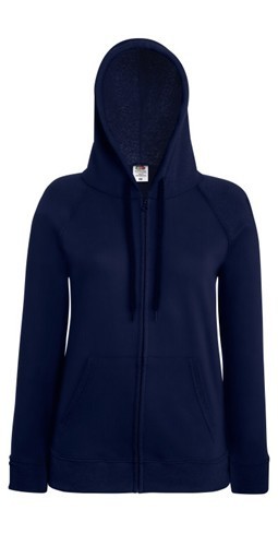 Fruit of the Loom, Ladies Lightweight Hooded Sweat Jacket, ženski duks sa kapuljačom, tamno teget, 2XL