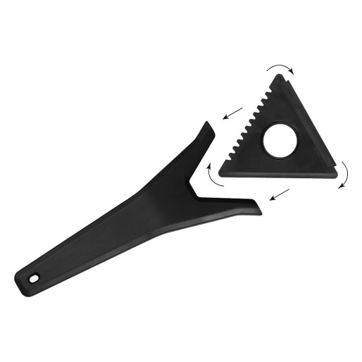 NORWAY, 3 in 1 scraper for snow and ice black