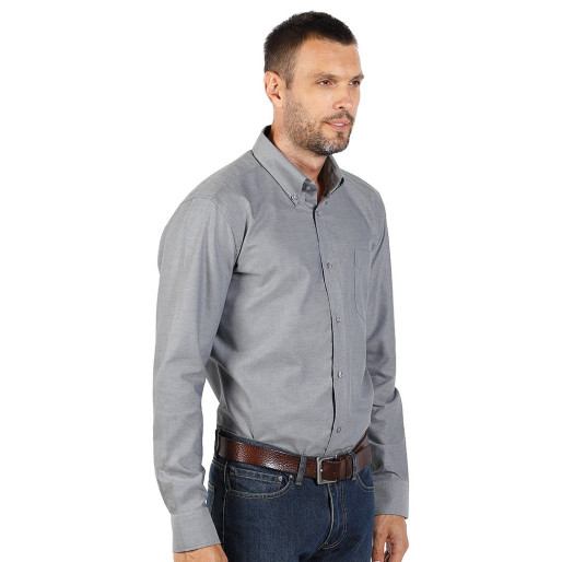 OXFORD LSL MEN, muška košulja dugih rukava, siva
