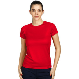 CROSSFIT LADY, women's t-shirt, 100% polyester, red