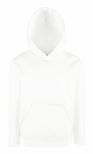 Fruit Of The Loom, Kids Premium Hooded Sweat, duks sa kapuljačom za decu, bela, 12-13