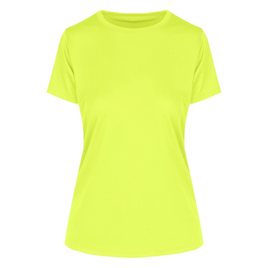 CROSSFIT LADY, women's t-shirt, 100% polyester, neon yellow