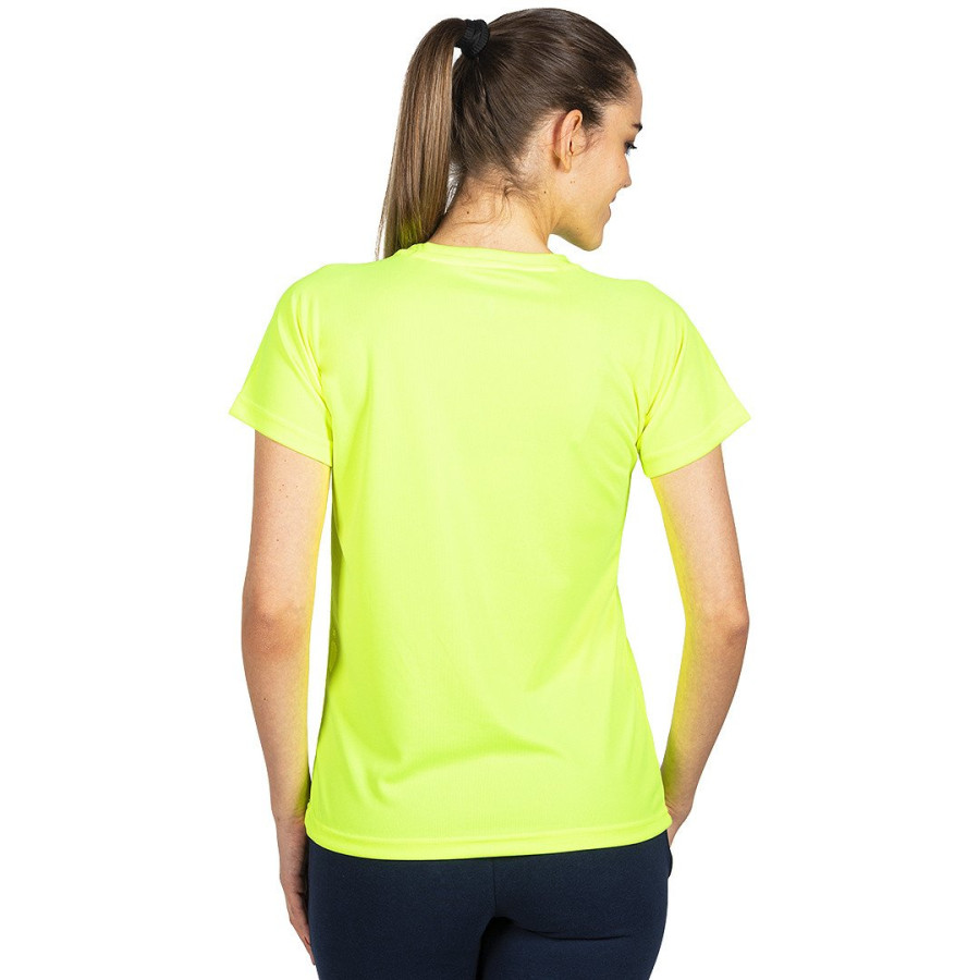 CROSSFIT LADY, women's t-shirt, 100% polyester, neon yellow