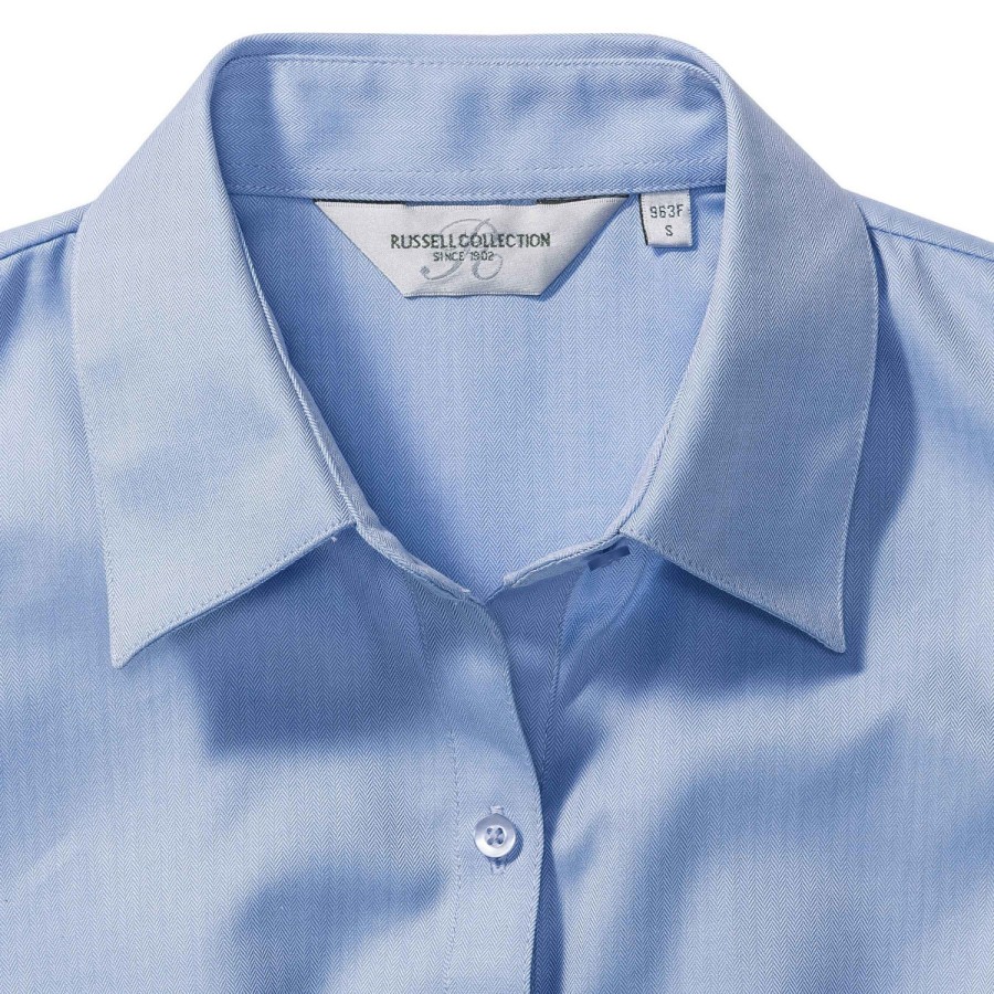 RUSSELL women's short sleeve shirt HERRINGBONE