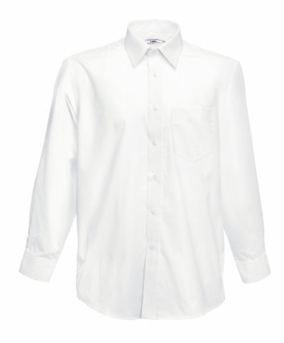 Fruit of the Loom, Poplin Shirt, muška košulja dugih rukava, bela, M